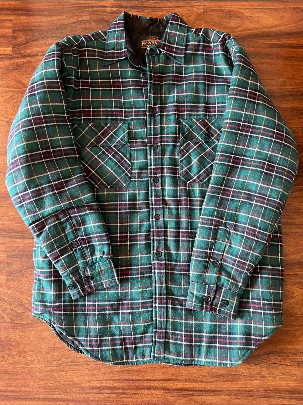 Green Plaid Button-Up Shacket Greatland